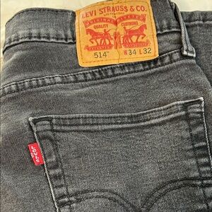 Levi’s Men’s 514™ STRAIGHT JEANS dark gray wash 34x32